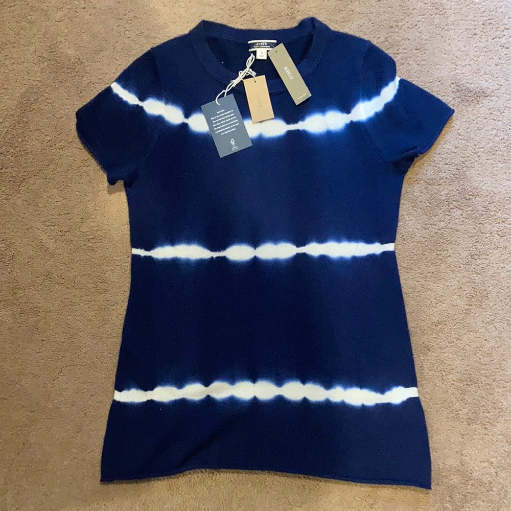 JCrew Cashmere Tee T shirt tie dye